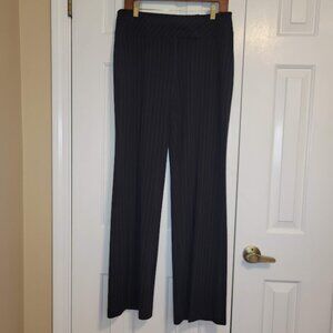 From the Hip Black Pants with Pink Pinstripes – Wide Waistband Trousers, Size 10